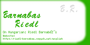 barnabas riedl business card